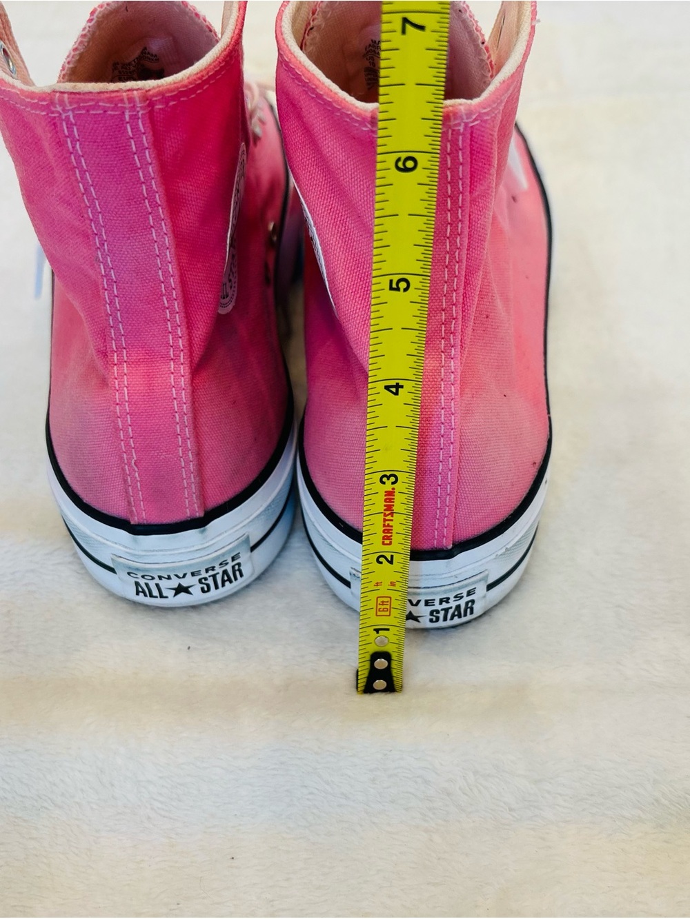 Converse Women’s Light Pink High-Top Platform Sneakers size 10 - Picture 5 of 10